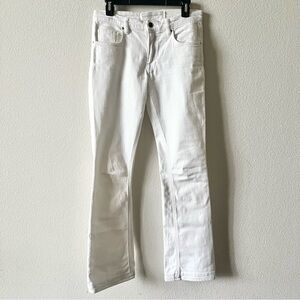 Victoria Victoria Beckham White Minimalist Slim Bootcut Straight Leg Jeans 27